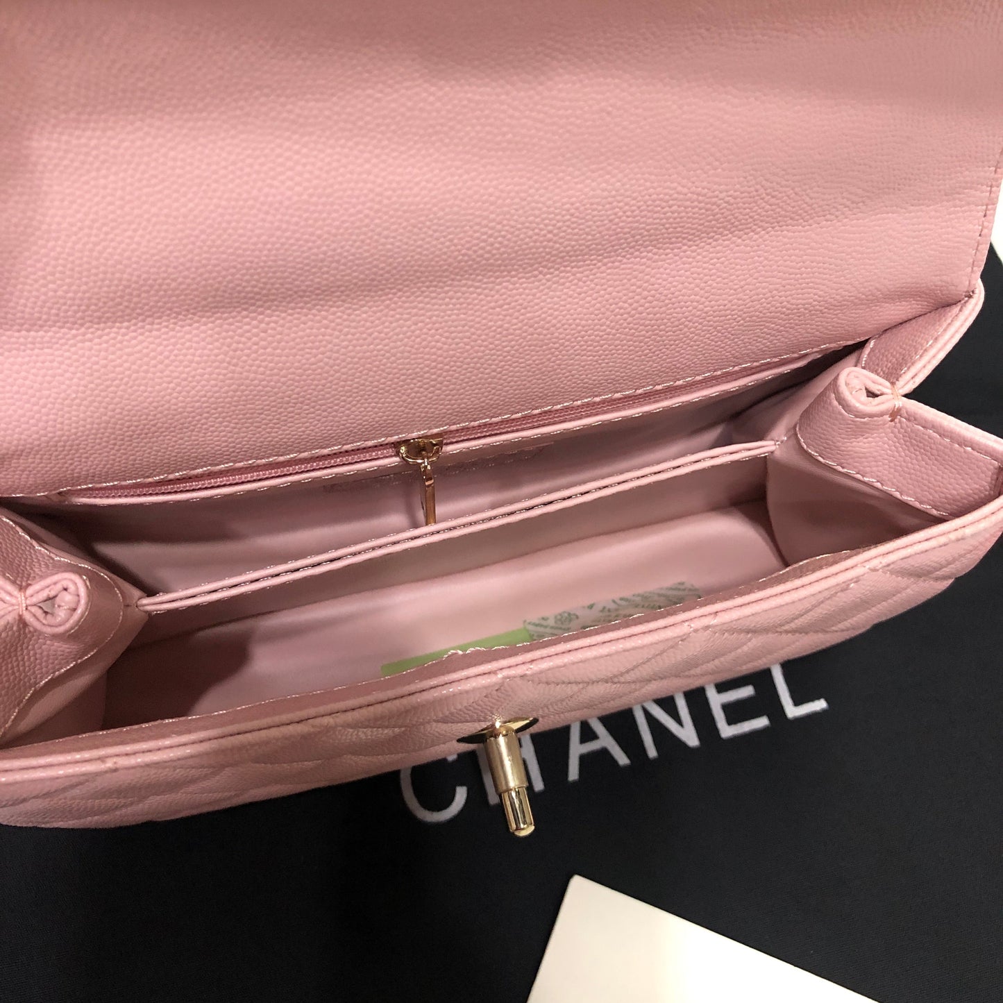 Chanel Caviar Quilted Small Coco Top Handle Flap Bag