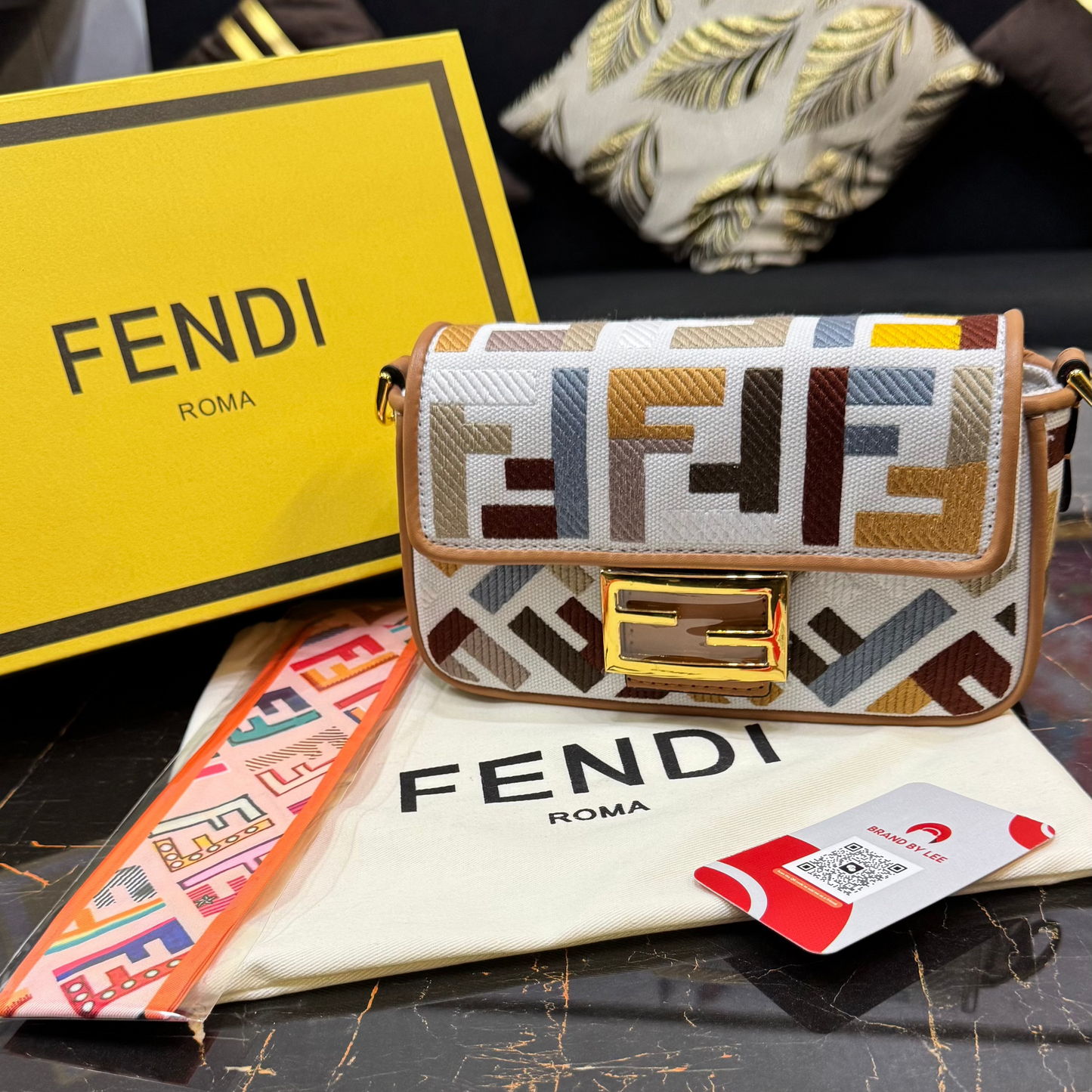 FENDI Baguette Fabric Multicolor