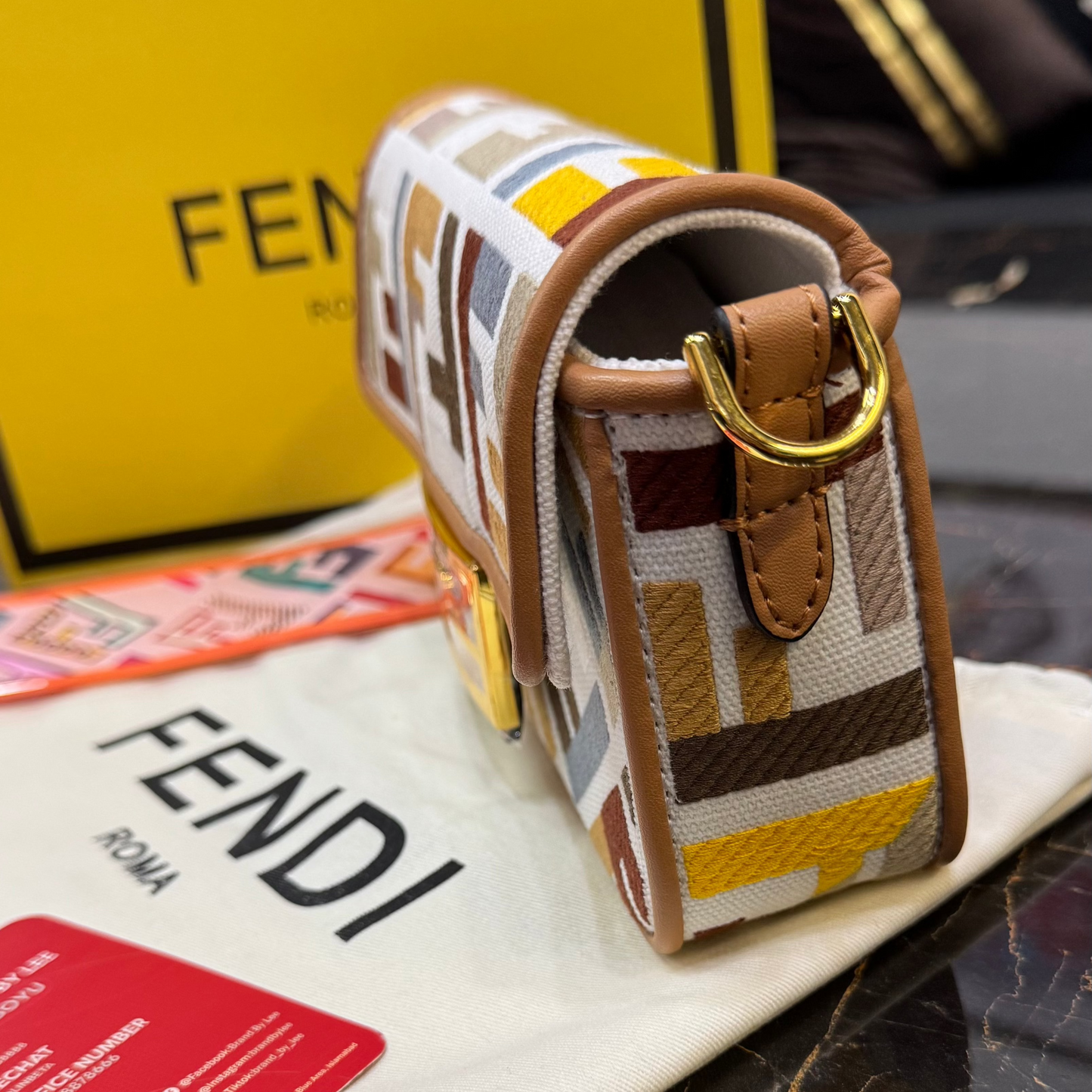 FENDI Baguette Fabric Multicolor