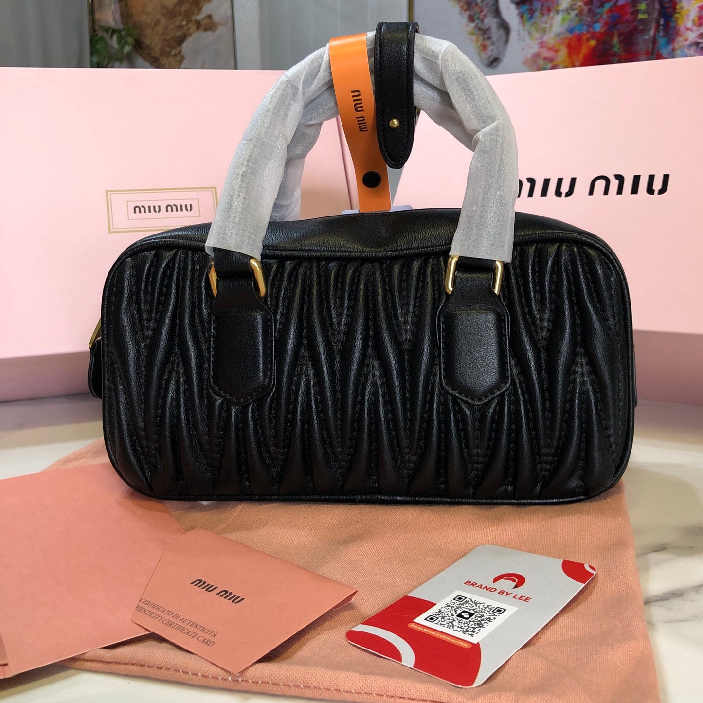 Miu Miu Arcadie matelassé nappa leather bag