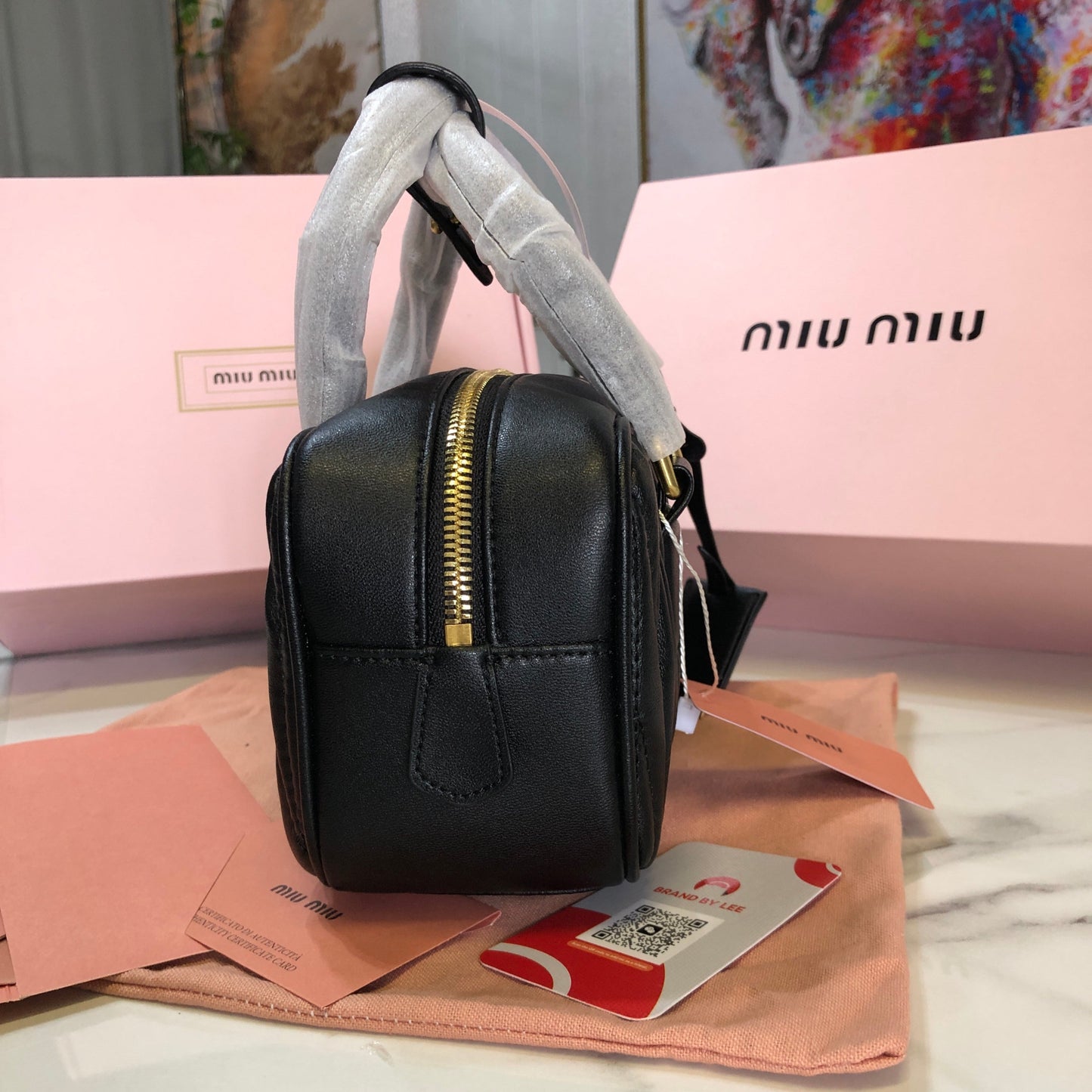 Miu Miu Arcadie matelassé nappa leather bag