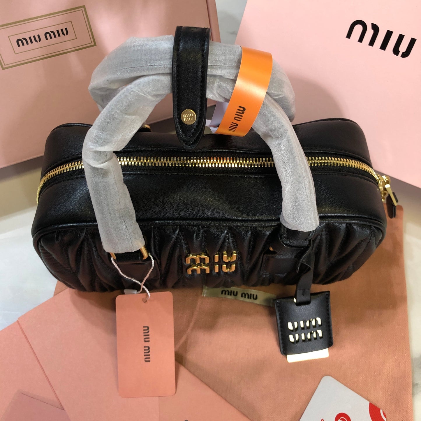 Miu Miu Arcadie matelassé nappa leather bag
