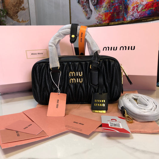 Miu Miu Arcadie matelassé nappa leather bag