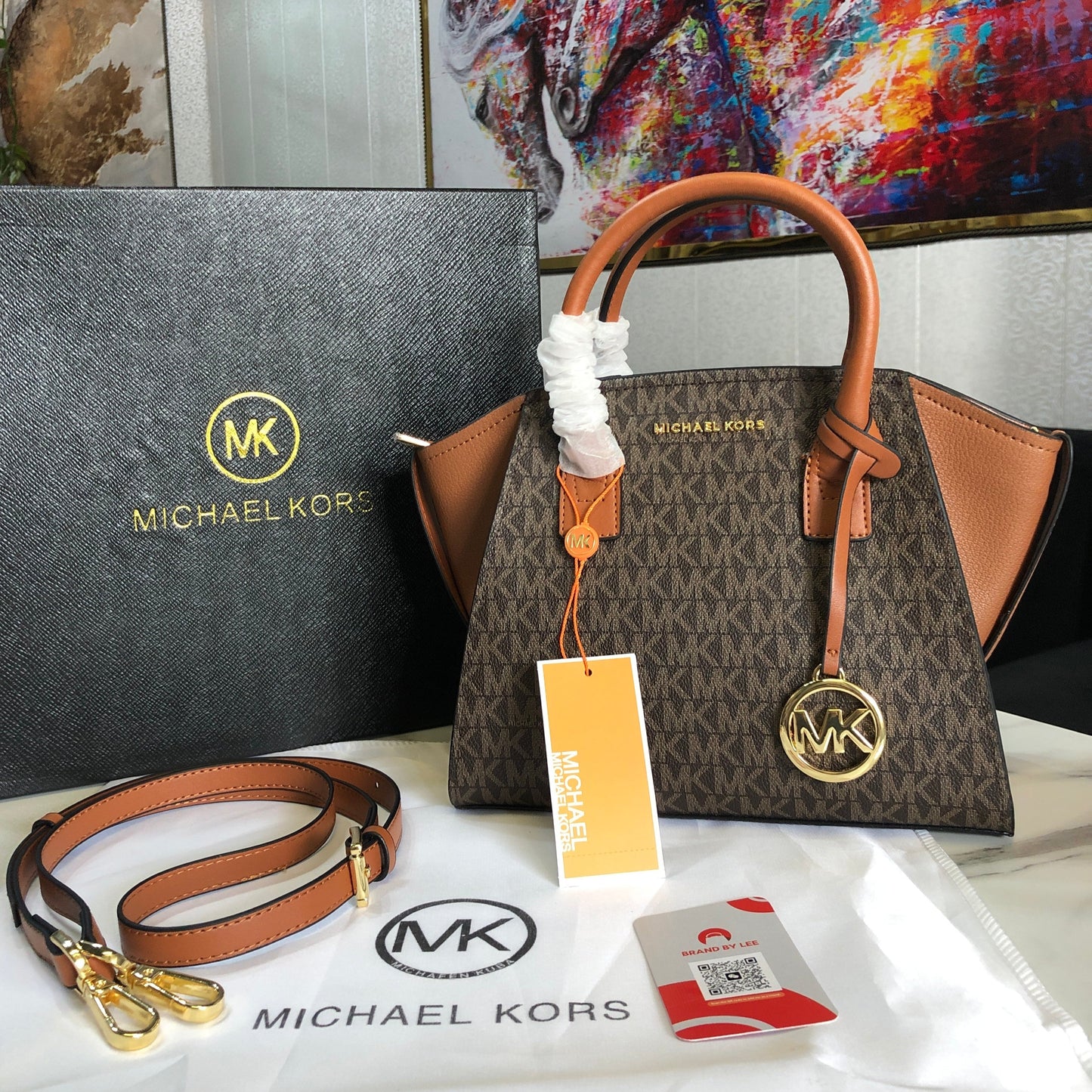 Michael Kors Avril Small Top-Zip Satchel
