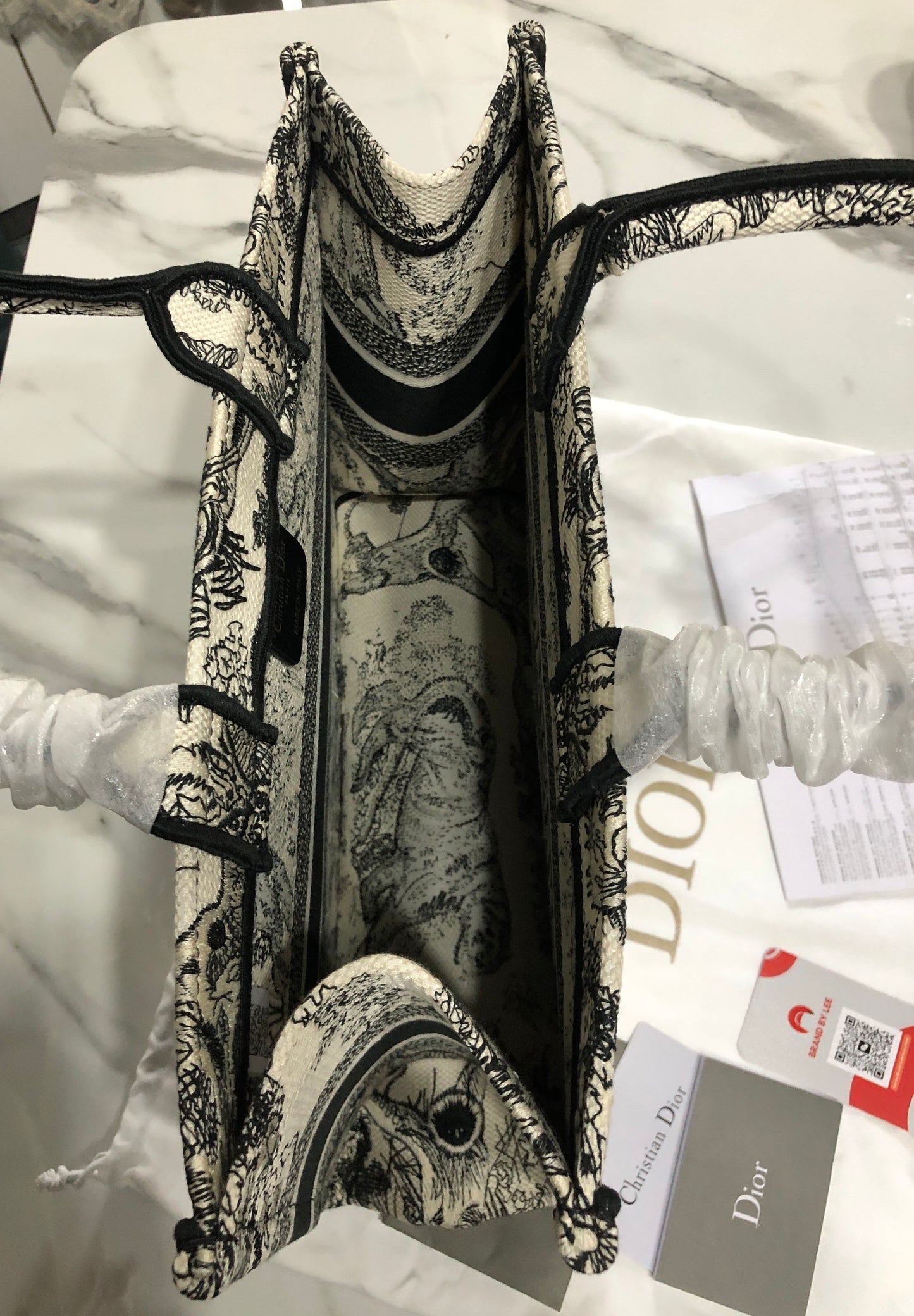 Dior Classic Tiger Black Book Tote Bag