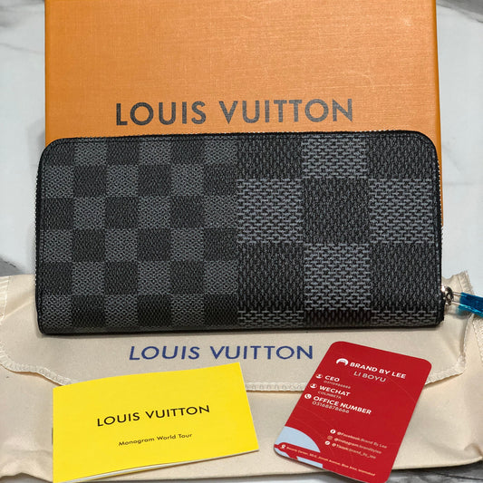 Louis Vuitton Damier Graphite canvas long zippy wallet