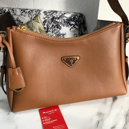 Prada Aimée Medium Leather Shoulder Bag