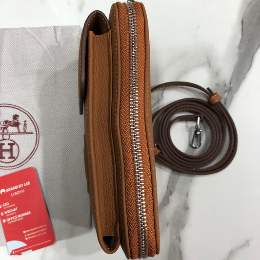 Hermes Zippered Phone Holder Wallet