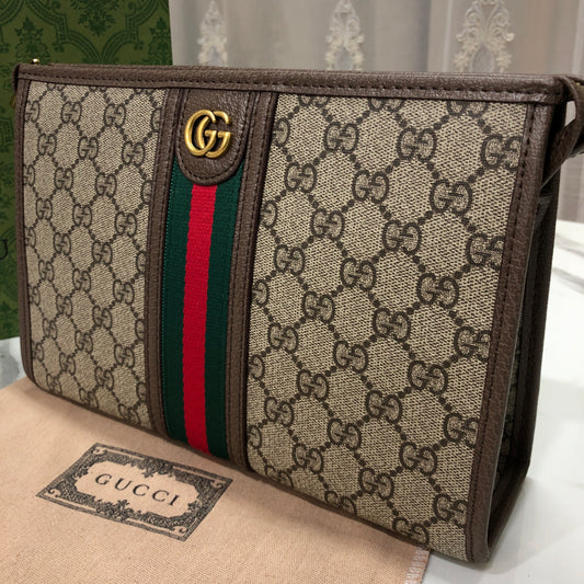 Men Gucci Ophidia medium pouch