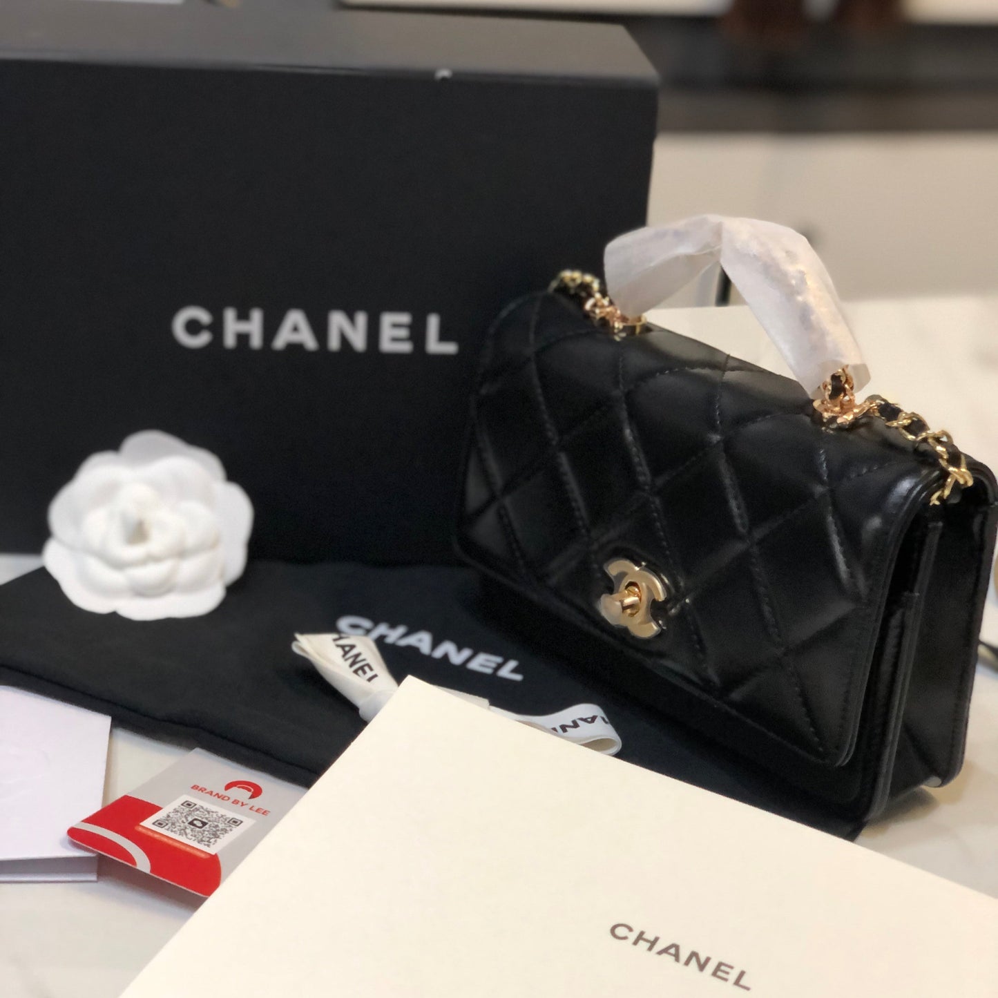 CHANEL Lamb Leather Mini Flap Bag