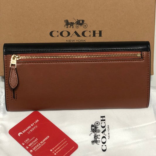 COACH Soft Wallet In Colorblock Signature Canvas