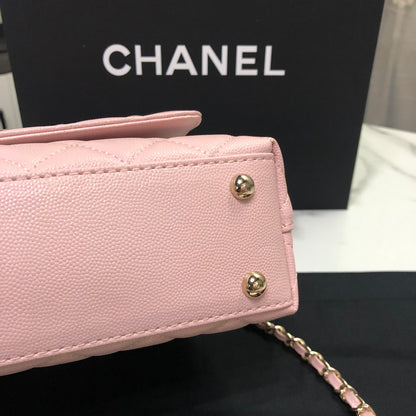 Chanel Caviar Quilted Small Coco Top Handle Flap Bag