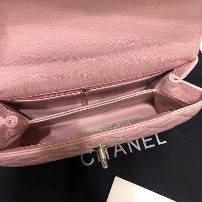 Chanel Caviar Quilted Small Coco Top Handle Flap Bag