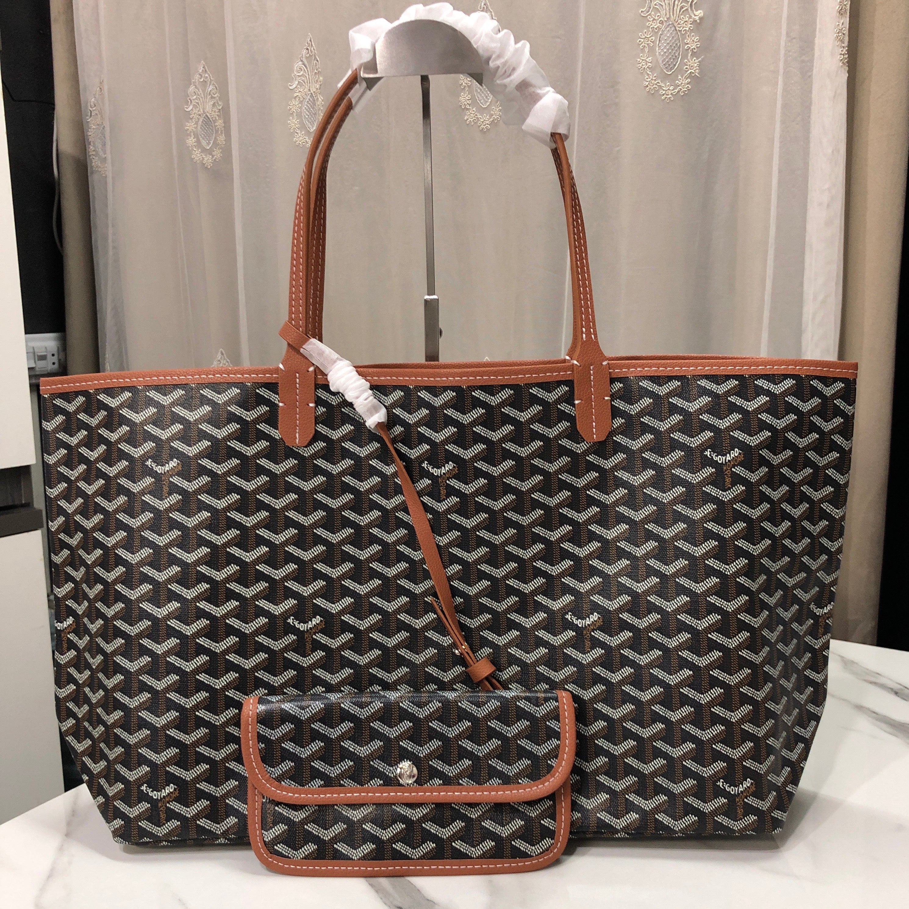 Goyard Saint Louis PM Tote Bag Goyardine Canvas