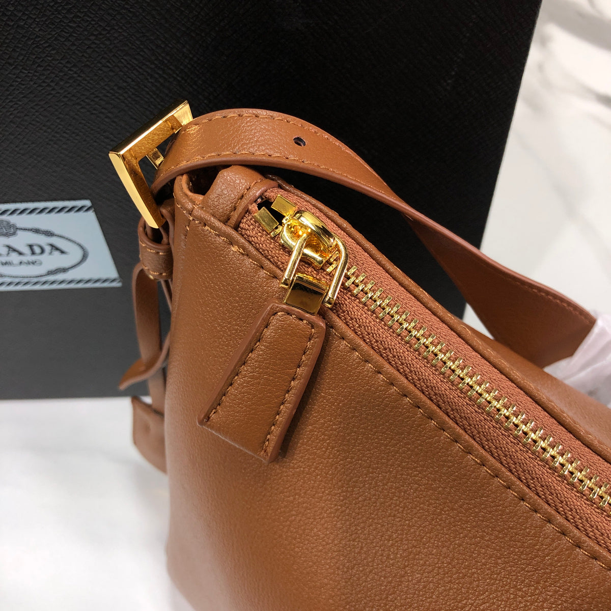 Prada Aimée Medium Leather Shoulder Bag