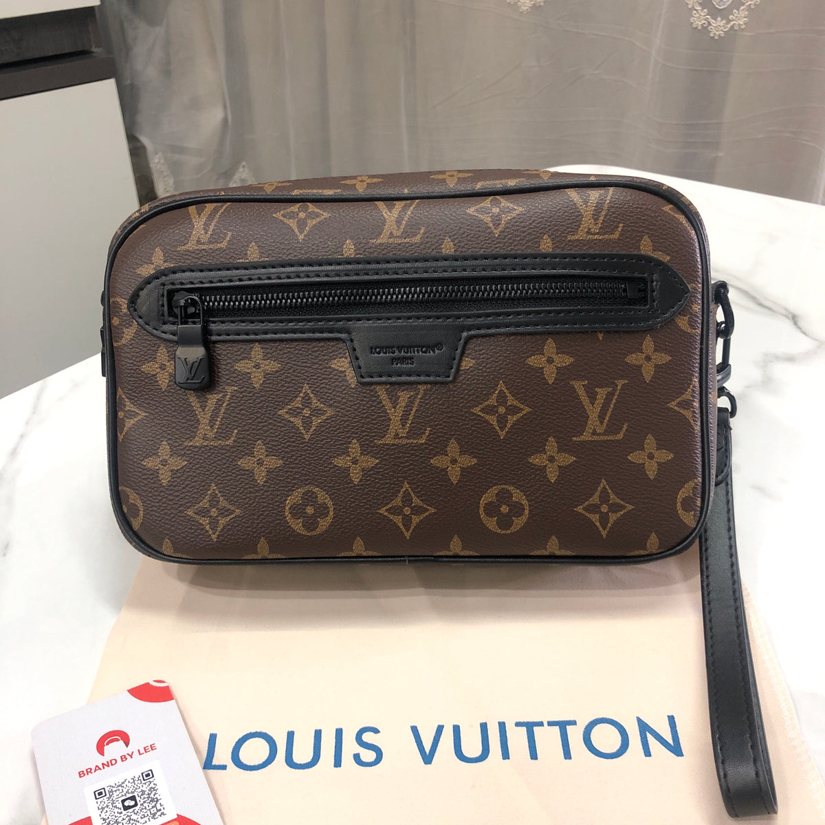 Louis Vuitton Monogram Macassar Kasai clutch