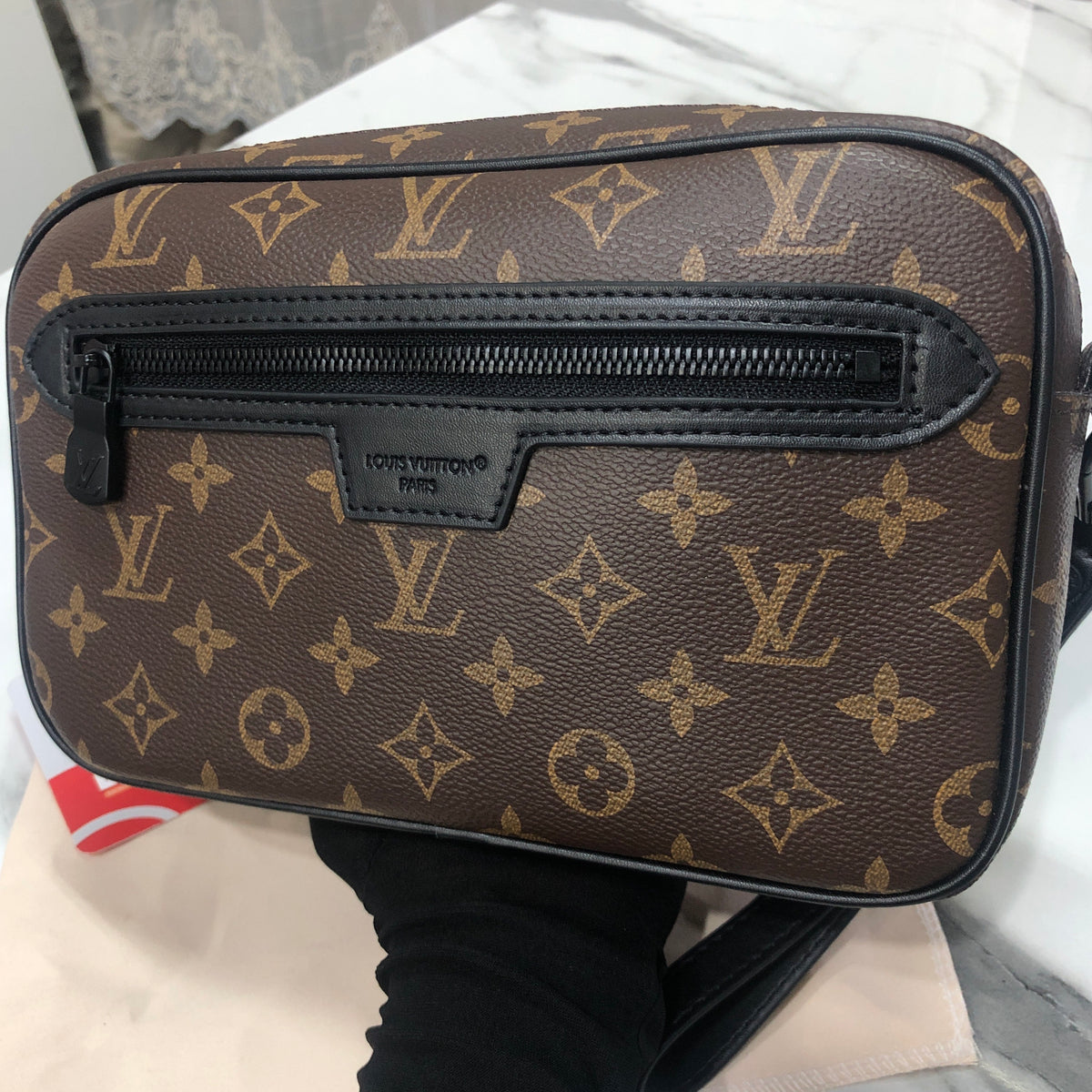Louis Vuitton Monogram Macassar Kasai clutch