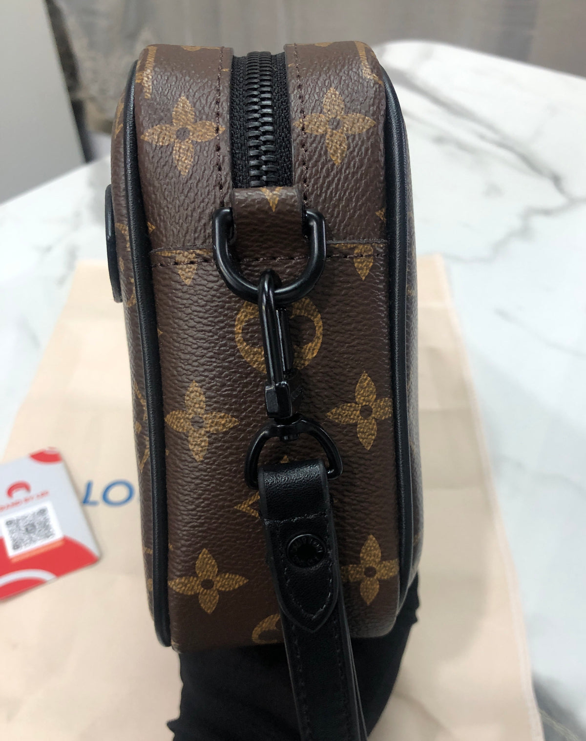 Louis Vuitton Monogram Macassar Kasai clutch