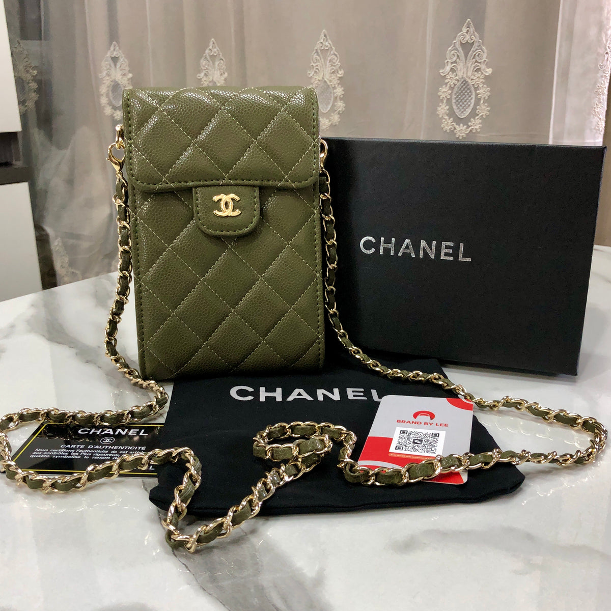 Chanel Classic Phone Holder with Chain