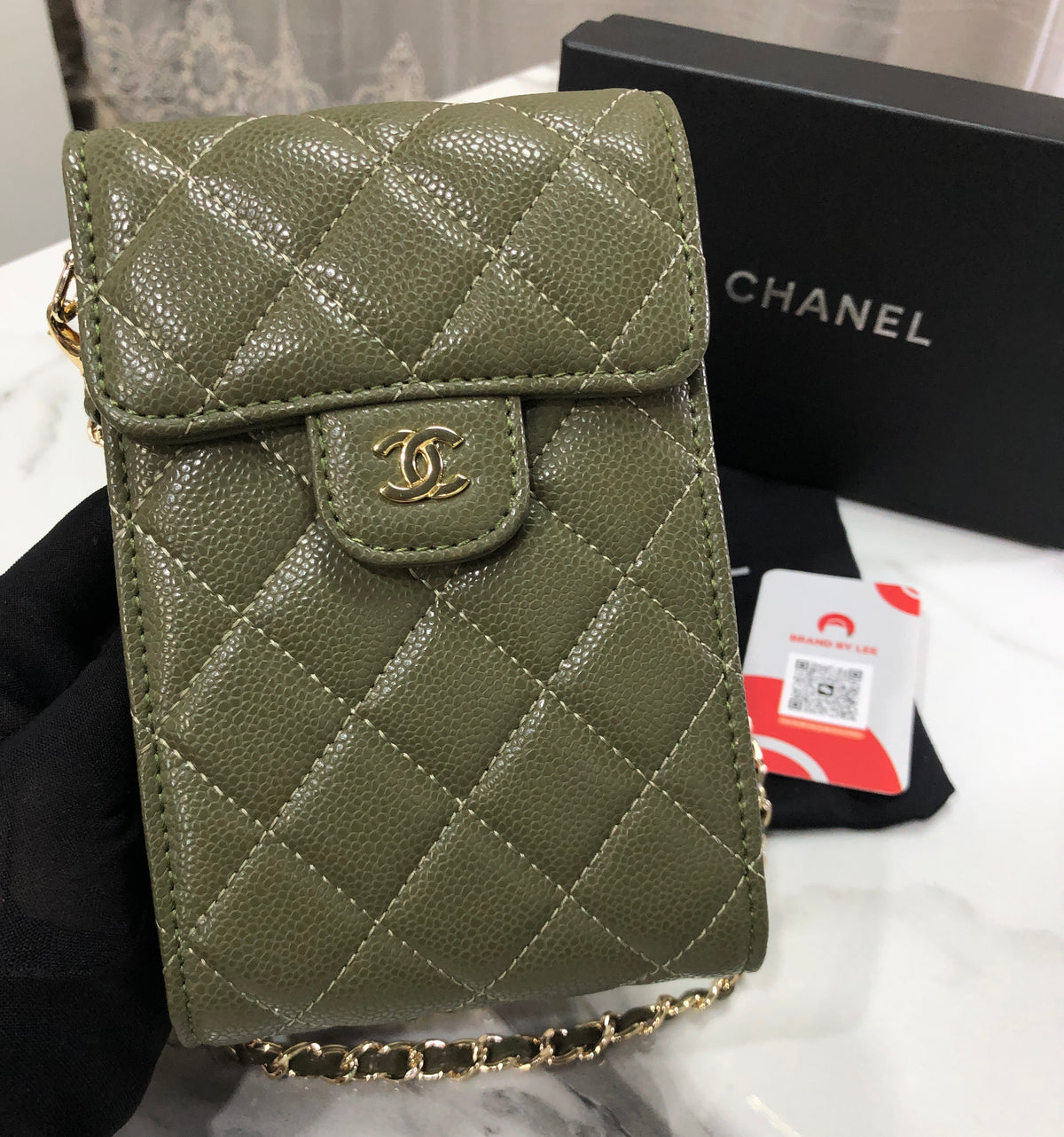Chanel Classic Phone Holder with Chain