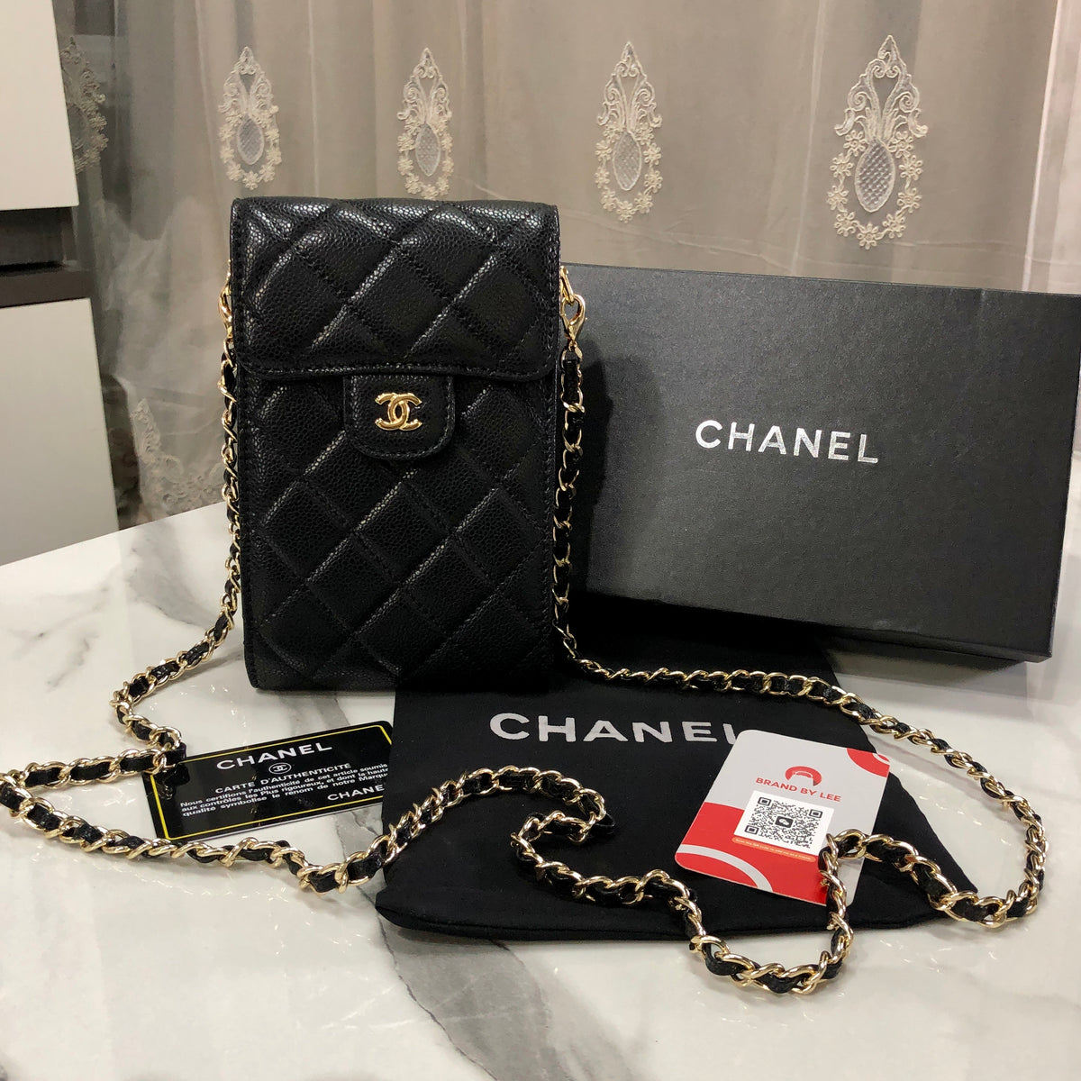 Chanel Classic Phone Holder with Chain