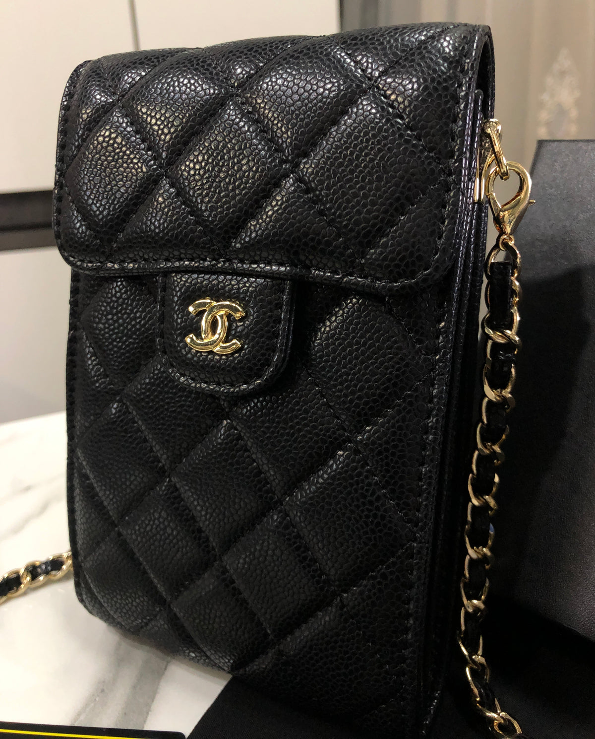 Chanel Classic Phone Holder with Chain