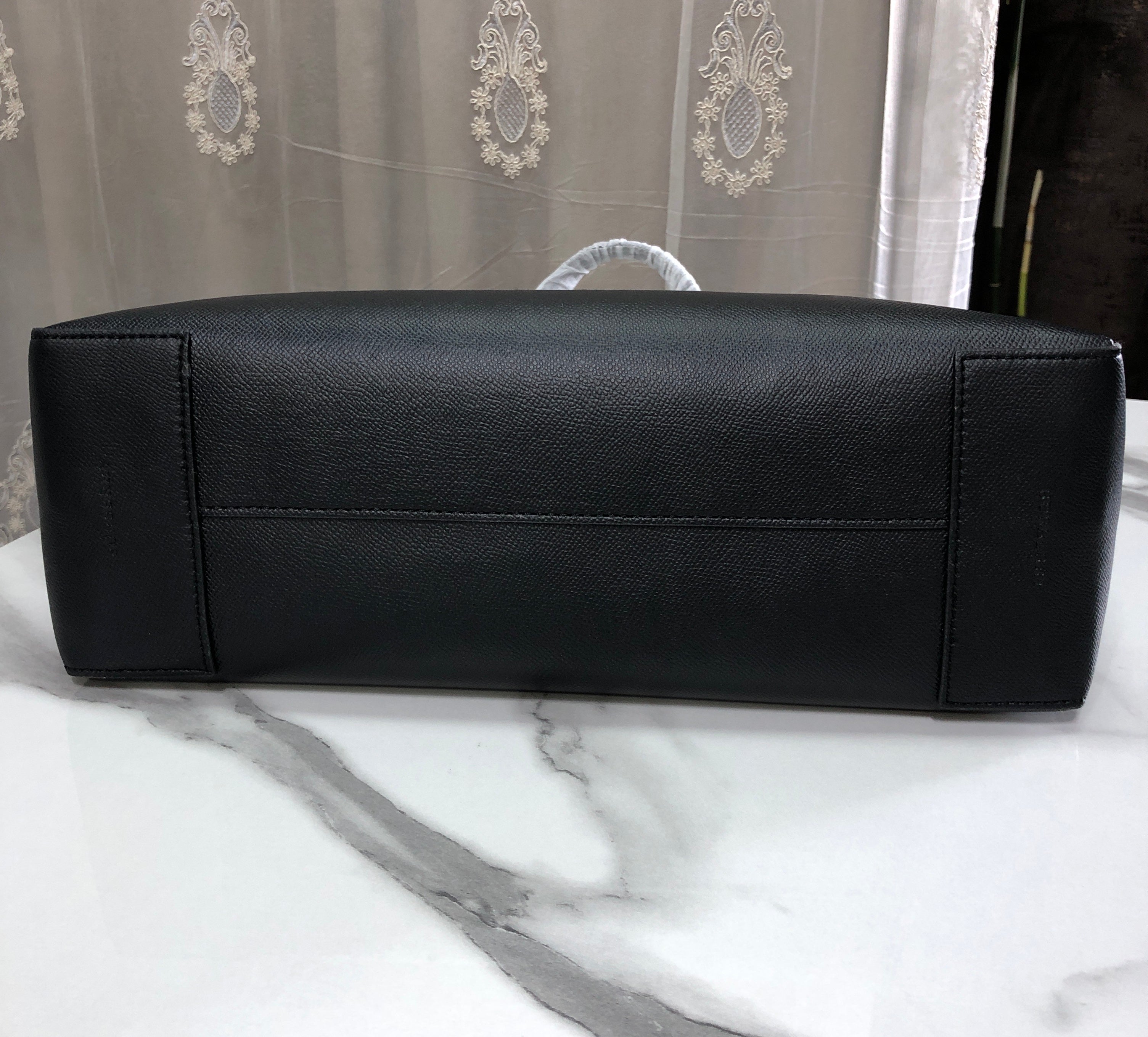 Burberry Embossed Crest Leather Tote Bag