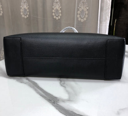 Burberry Embossed Crest Leather Tote Bag