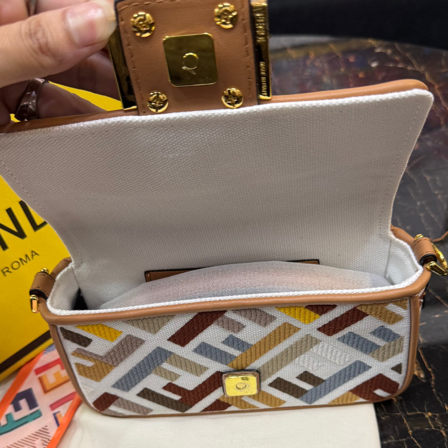 FENDI Baguette Fabric Multicolor