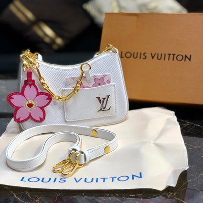 Louis Vuitton Murakami Pink Epi Cherry Blossom Marellini Gold Hardware