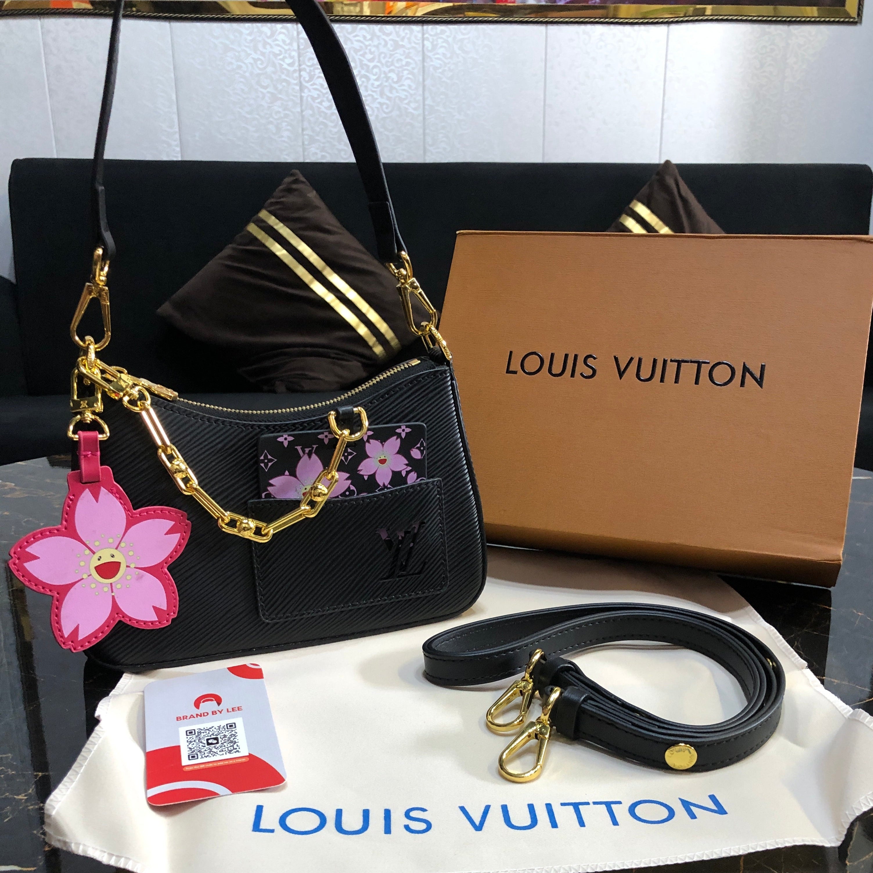 Louis Vuitton Murakami Pink Epi Cherry Blossom Marellini Gold Hardware