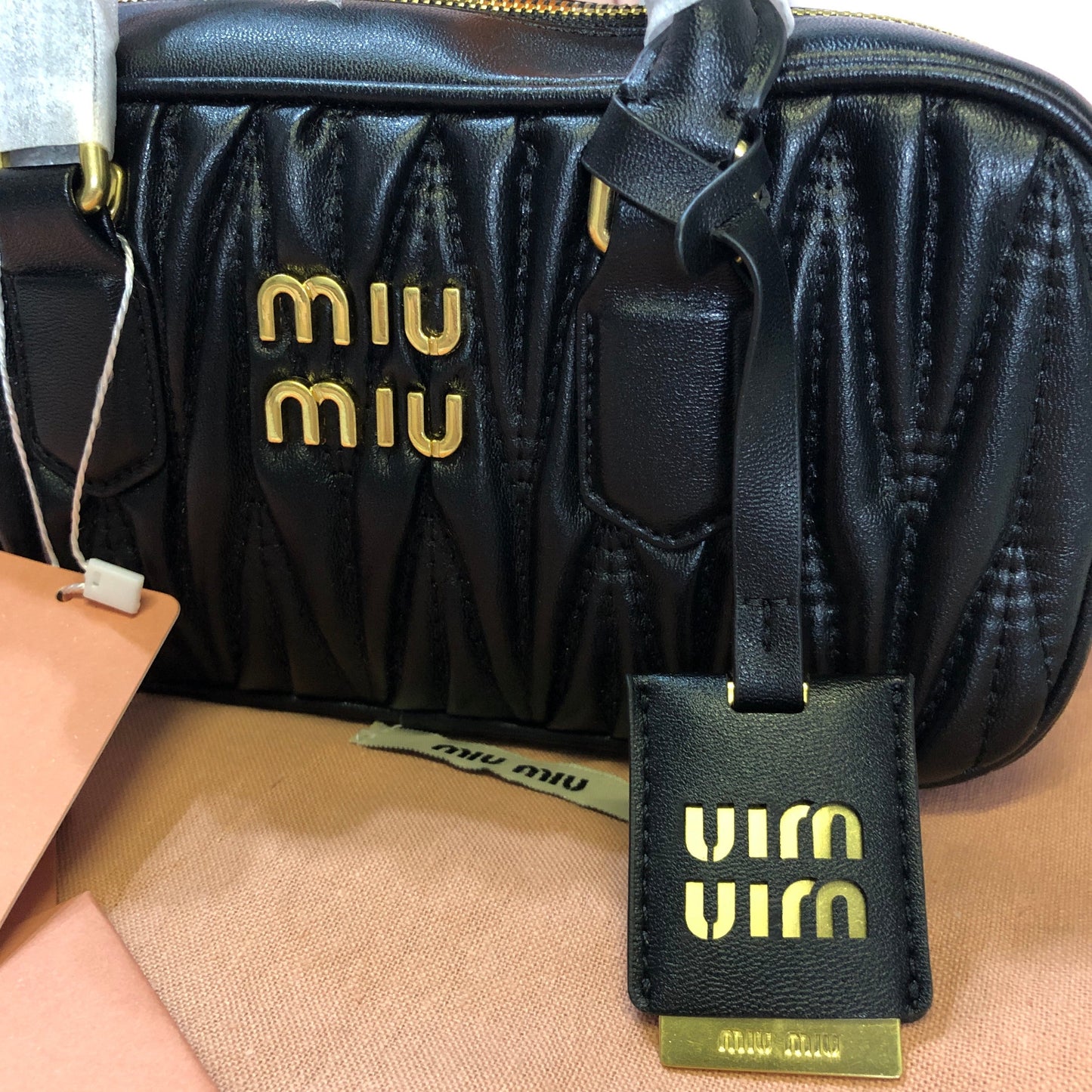 Miu Miu Arcadie matelassé nappa leather bag