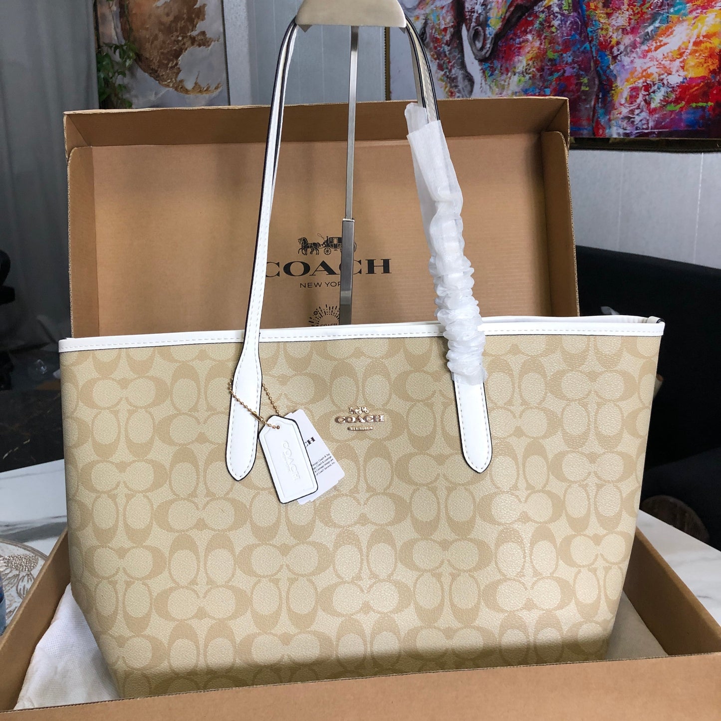 Coach City Tote Bag in Signature Canvas