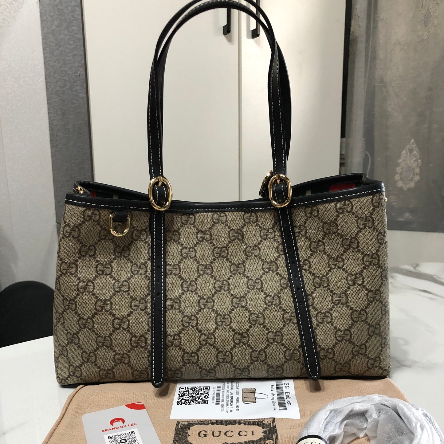 Gucci GG Emblem Tote Bag