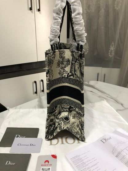Dior Classic Tiger Black Book Tote Bag