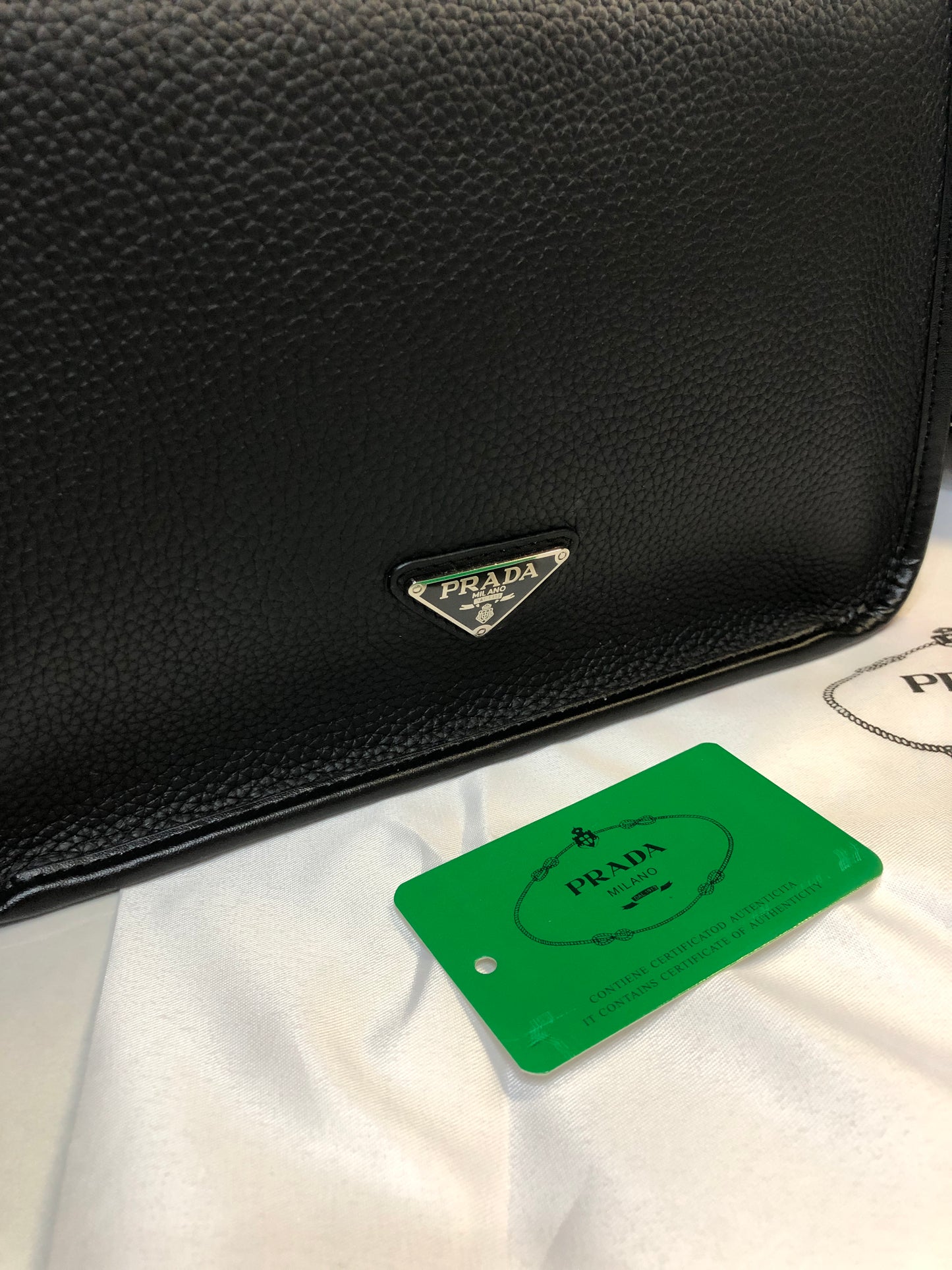 Prada Leather Shoulder Men Bag