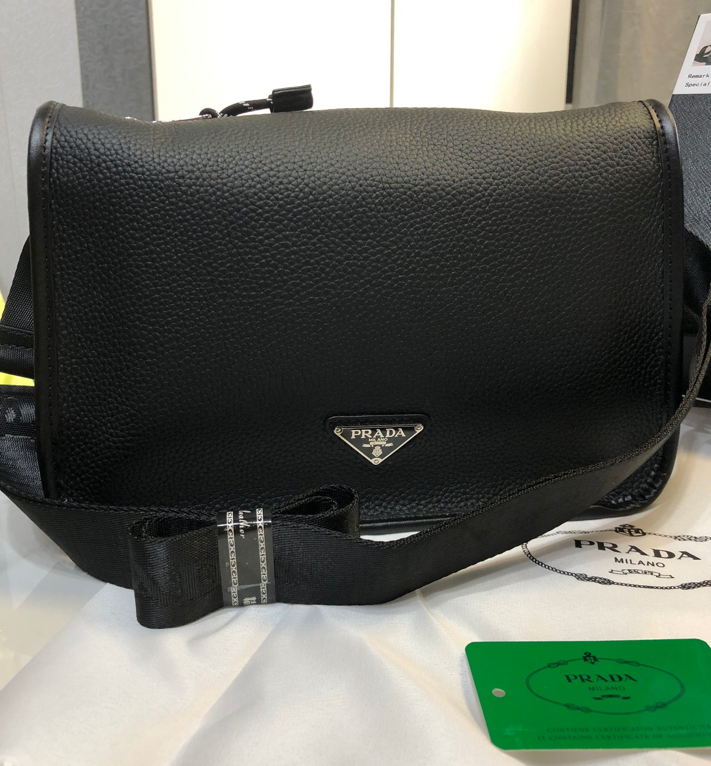Prada Leather Shoulder Men Bag