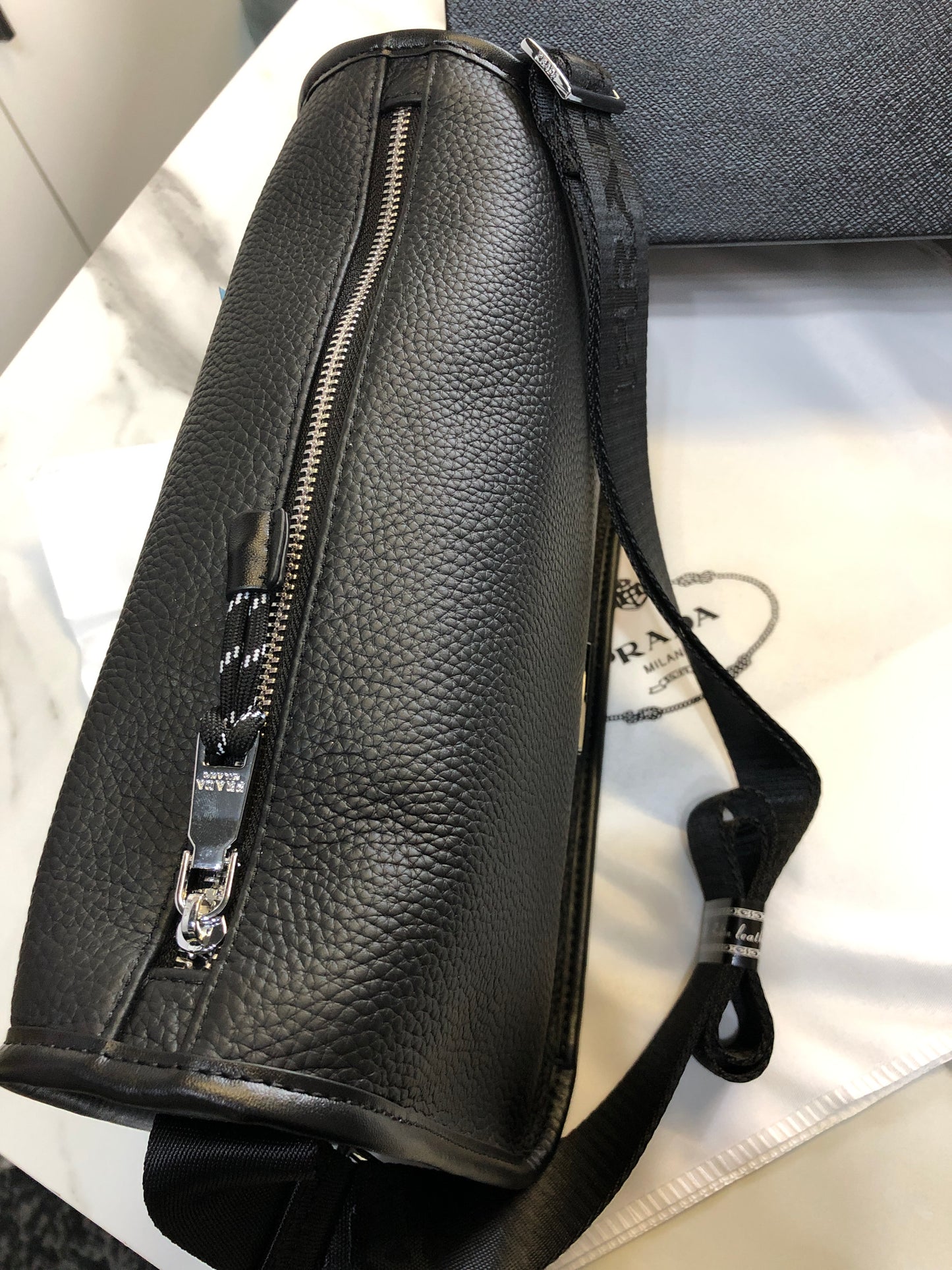 Prada Leather Shoulder Men Bag