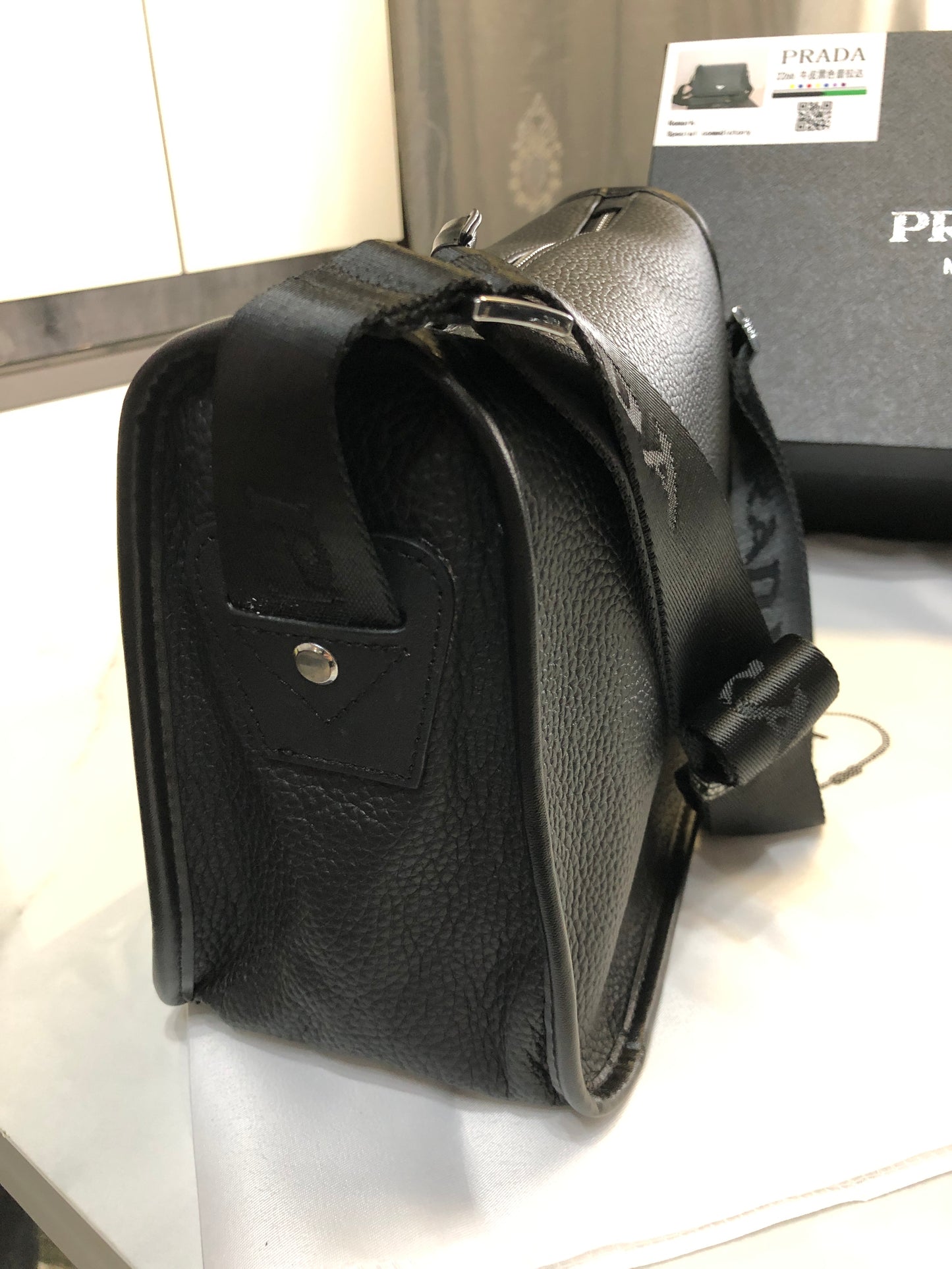 Prada Leather Shoulder Men Bag