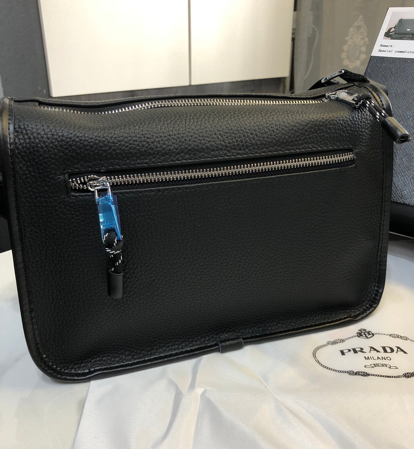 Prada Leather Shoulder Men Bag
