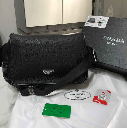 Prada Leather Shoulder Men Bag