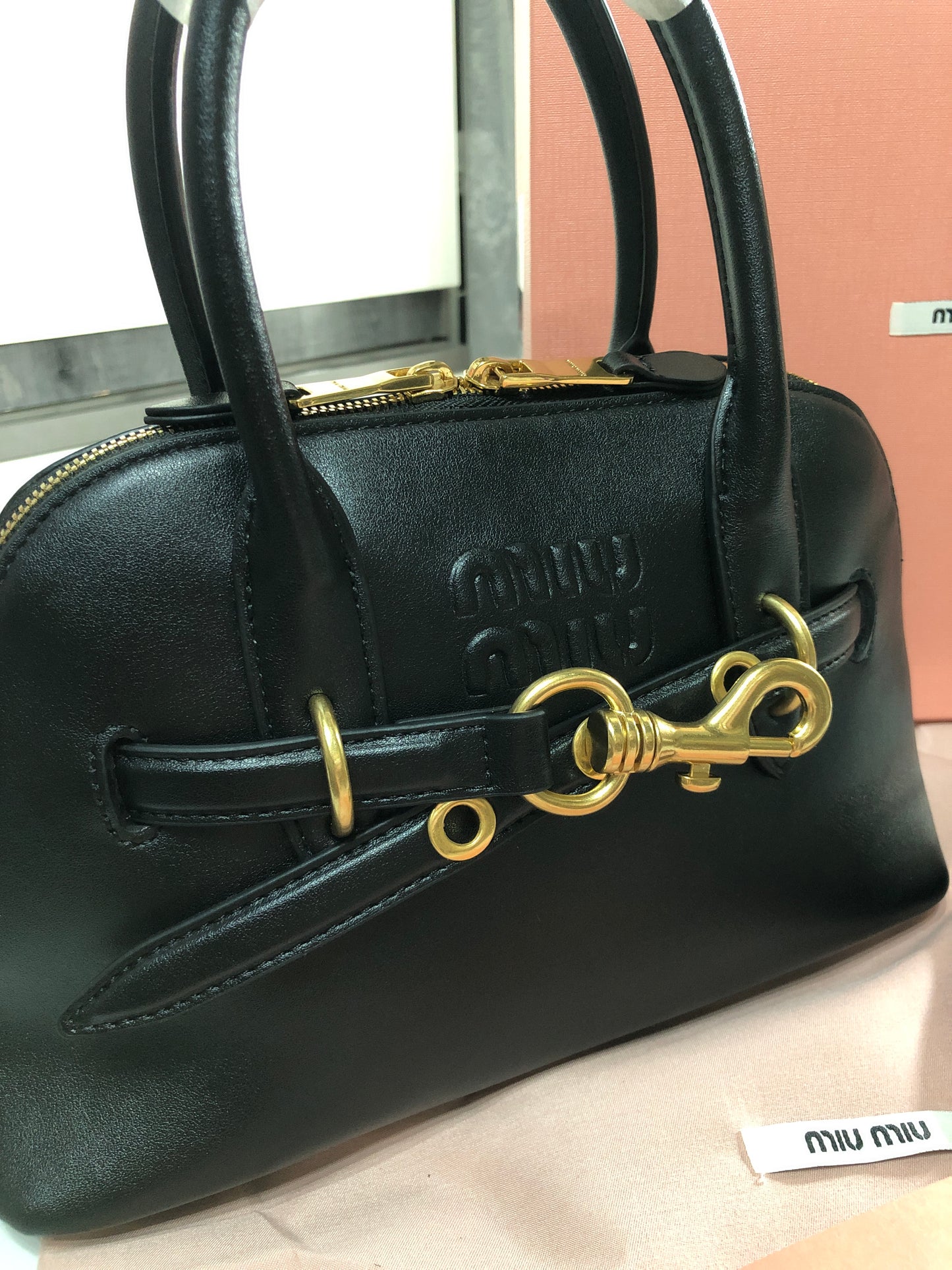 Miu Miu Aventure Nappa Leather Bag