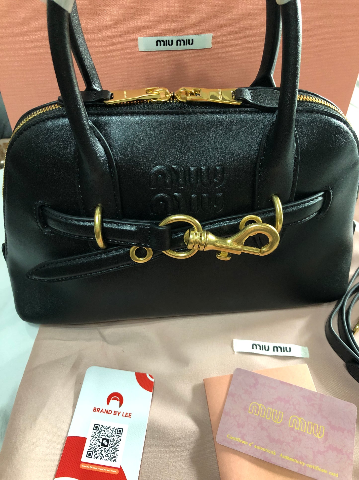 Miu Miu Aventure Nappa Leather Bag