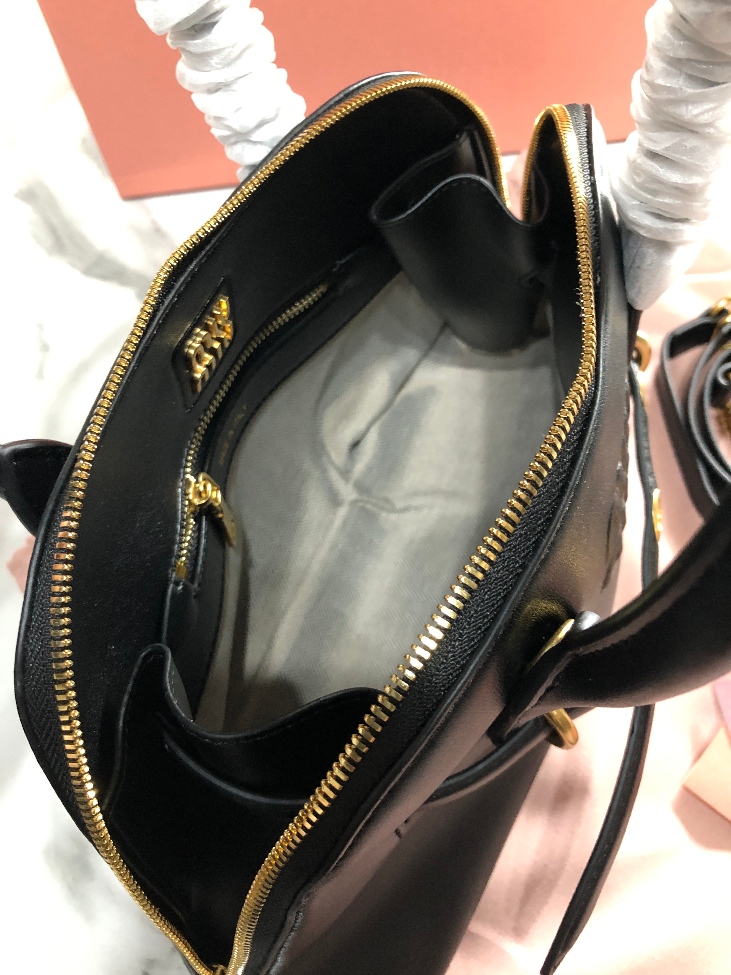 Miu Miu Aventure Nappa Leather Bag