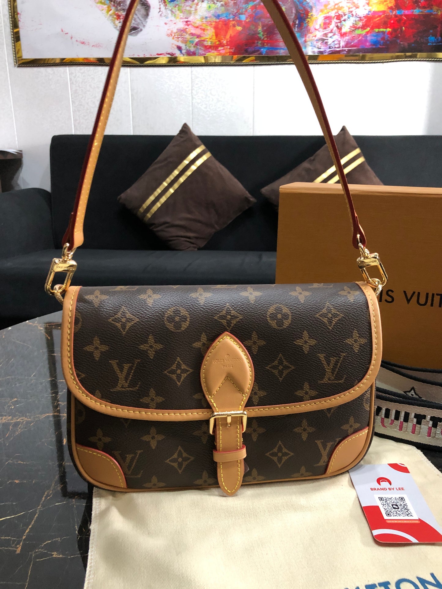Louis Vuitton Diane satchel in Monogram canvas