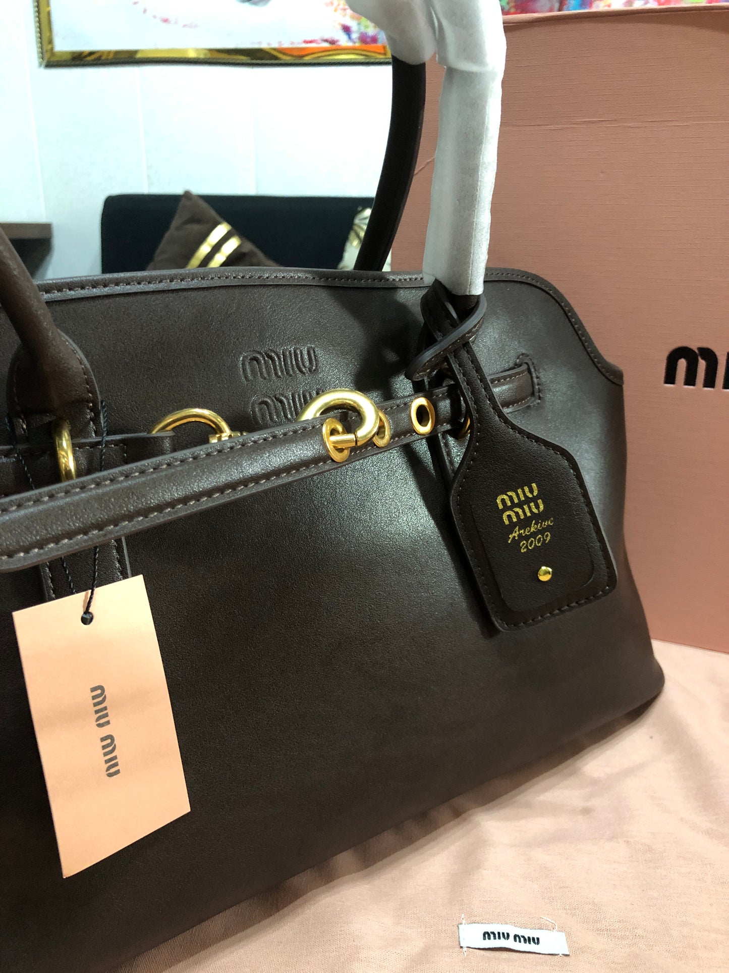 Miu Miu Aventure large nappa leather Tote Bag