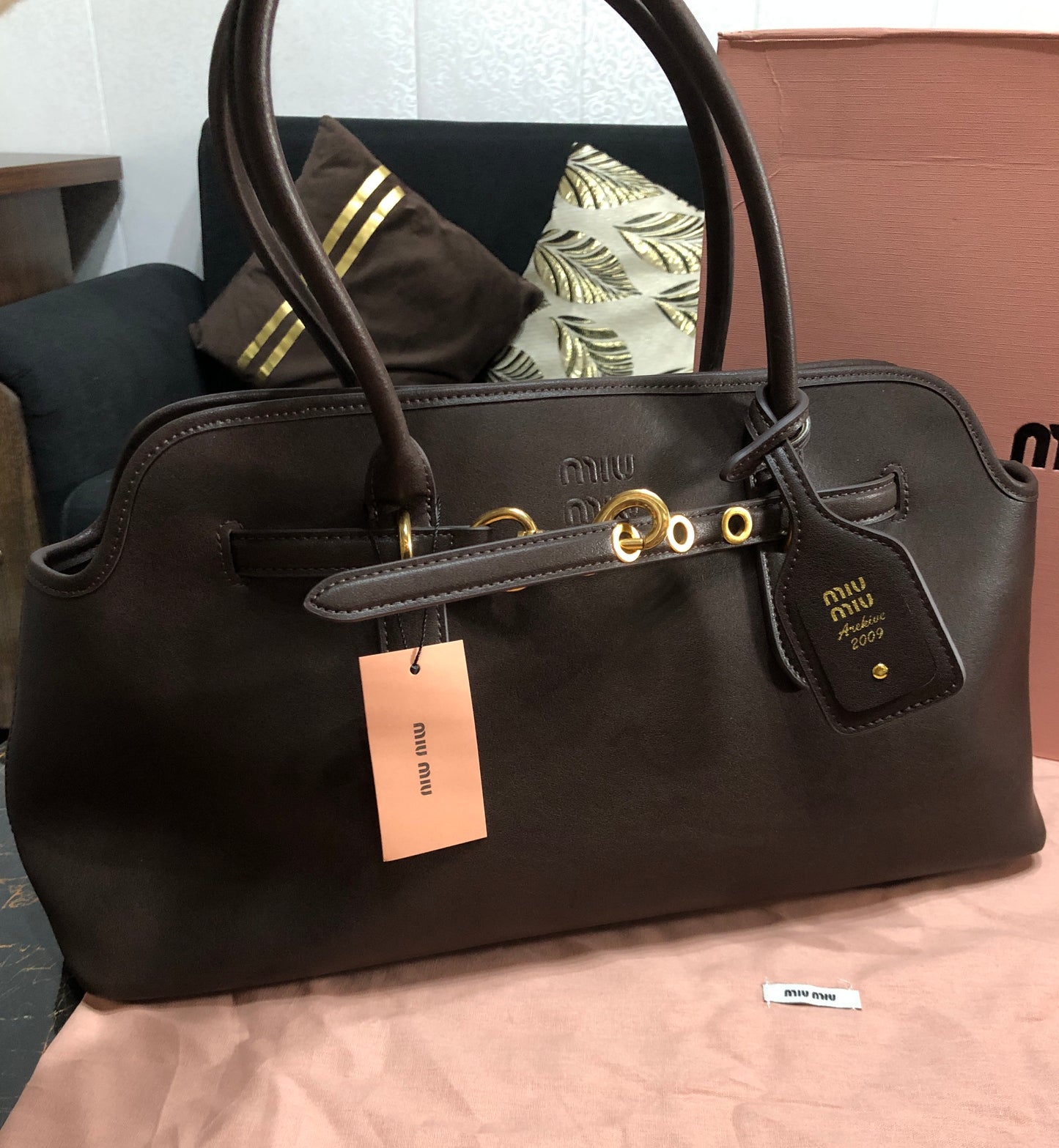 Miu Miu Aventure large nappa leather Tote Bag