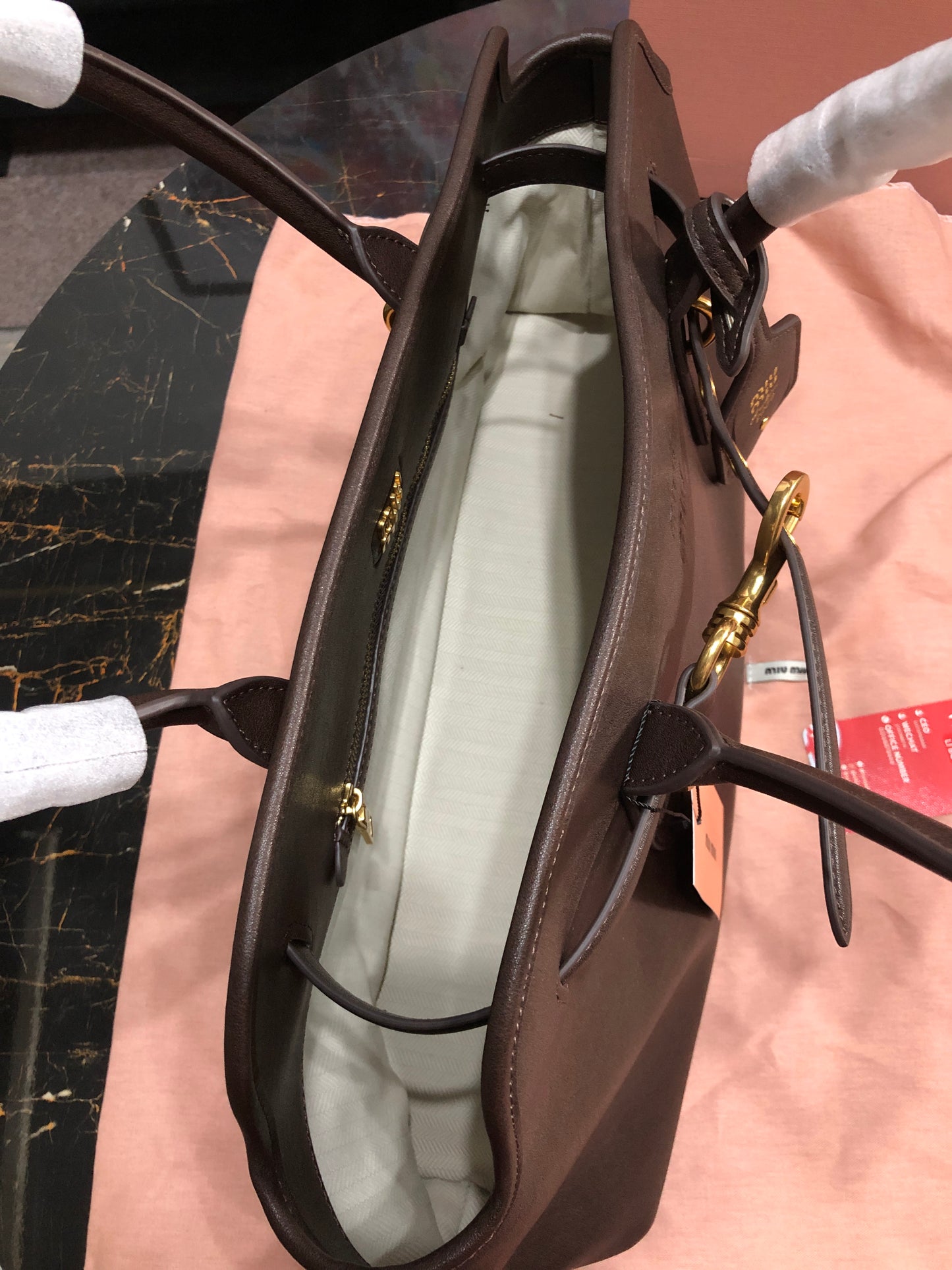 Miu Miu Aventure large nappa leather Tote Bag