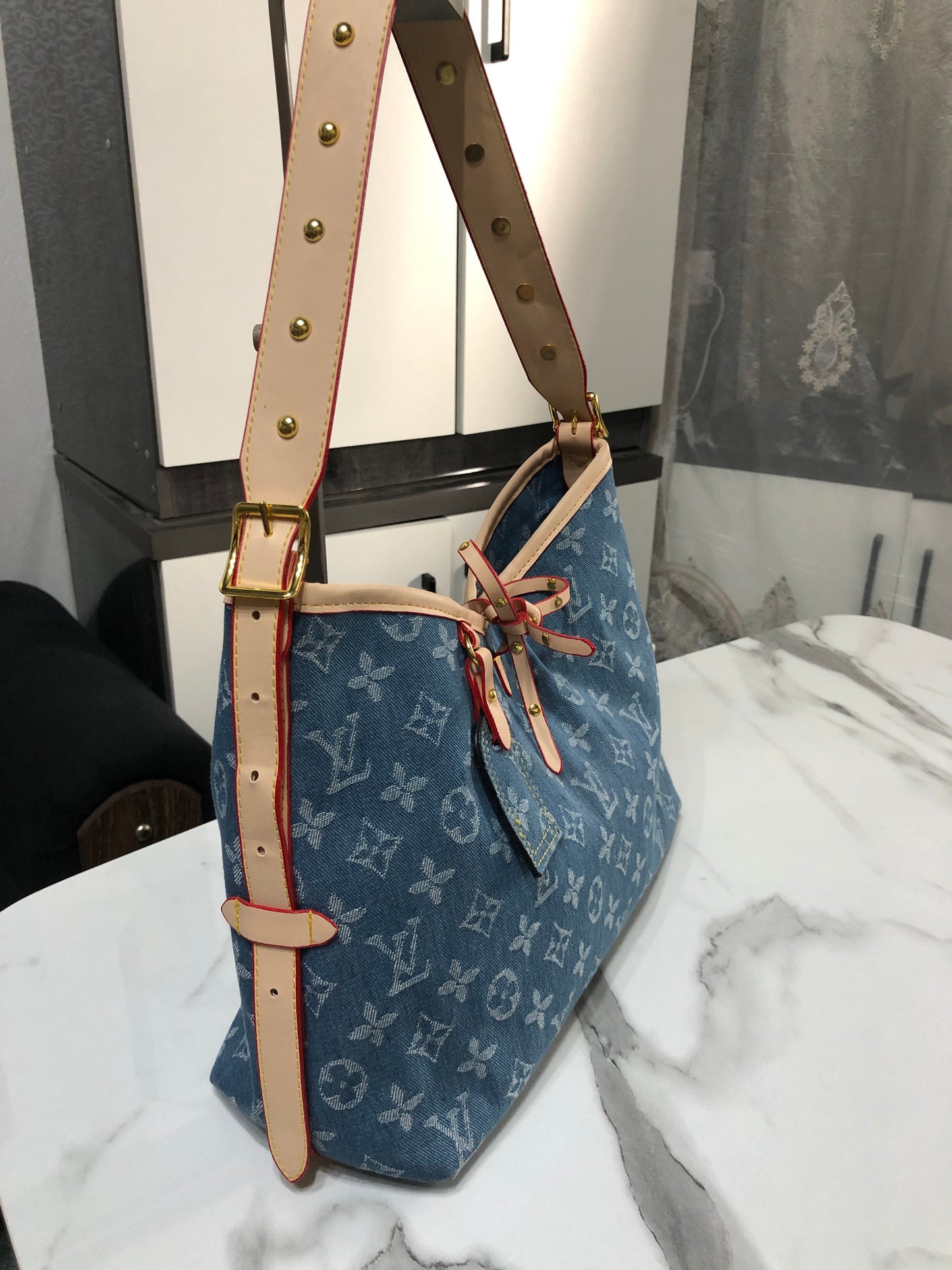 Louis Vuitton CarryAll PM Monogram Denim