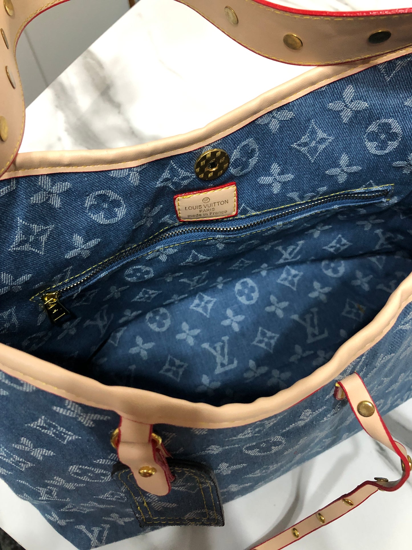 Louis Vuitton CarryAll PM Monogram Denim